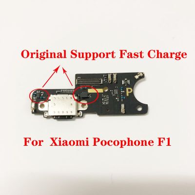 พอร์ตชาร์จเร็ว USB ดั้งเดิมพร้อมไมโครโฟน Flex Cable Dock Connector Charge Board สําหรับ Xiaomi PocoPhone F1