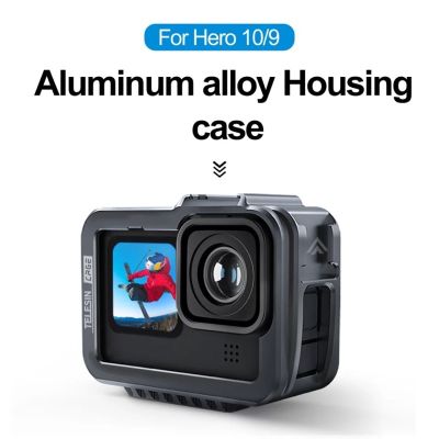 TELESIN GoPro 10 / 9 Aluminium Alloy Frame Case Double Cold Shoe กรอบเฟรมอลูมิเนียม GoPro Hero 9/10 Black