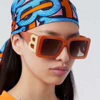 New Fashion Oversized The Letter B Square Luxury Trend Sunglasses Women Men Retro Rectangle Sunglasses Gafas De Sol Trendy