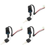 3 Set ATV Ignition Key Switch Universal 2 Wires Ignition Keys Start Switch Lock Key for ATV Go Kart Scooter Motorcycle