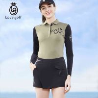 Golf ชุดเสื้อกอล์ฟแขนยาว กระโปรงสั้น ป้องกันแสงสะท้อน ระดับไฮเอนด์ แฟชั่นฤดูใบไม้ผลิ และฤดูร้อน สําหรับผู้หญิง LG2150 ED