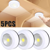 5PCS COB LED Touch Light ภายใต้ตู้ Led โคมไฟติดผนังไร้สายตู้เสื้อผ้าตู้เสื้อผ้าห้องนอนห้องครัว Night Light AAA แบตเตอรี่ Powered