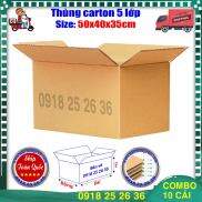 10 Thùng Carton HC0100 - 50x40x35cm Hộp Carton Đóng HàngCarton 5 Lớp