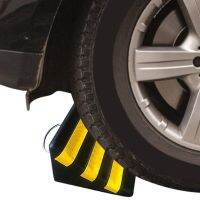 Wheel Chocks For Trucks Heavy Duty Rubber Wedge For Front And Back Tires Anti-Slip Grip Ribbed Chock Block For Camper Trailer RV