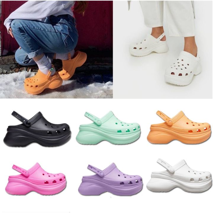 รองเท้าแตะผู้หญิง-crocs-classic-bae-clog-รองเท้าผู้หญิงแบบรัดส้น-รองเท้าแตะลำลอง-รองเท้า-crocs-ผู้หญิง-รองเท้าเผื่อสุขภาพ