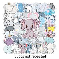 50pcs Elephant Stickers Animal Kids Sticker Waterproof Pink Joker Stickers for Skateboard Suitcase Laptop Kids Decals Toys Stickers