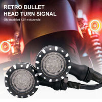 Motorcycle Turn Signal Light DC12V LED Red Brake Light Vintage Bullet Blinker Turn Signal Tail Light for Suzuki Honda Yamaha