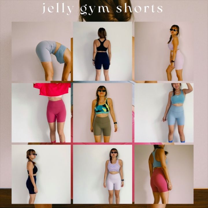 jelly-gym-shorts-กางเกงออกกำลังกายขาสั้น-กางเกงเข้ายิมเข้ารูปขาสั้น-กางเกงออกกำลังกายสามส่วน-ห้าส่วน-กางเกงออกกำลังกาย