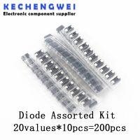 200pcs/lot SMD diode Assorted Kit 20value*10PCS ประกอบด้วย SS110 SS220 SS210 SS310 SS510 SS16 SS26 SS34 SS36 ES1J ES1D M7 M4 US1M