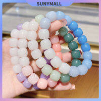 SUNYMALL ไข่มุกสี กำไล คู่ เพื่อนที่ดี สร้อยข้อมือ ผู้ชายและผู้หญิง แฟชั่น นักเรียน สายรัดข้อมือ สีฟ้า สีม่วง สีชมพู ลูกปัด