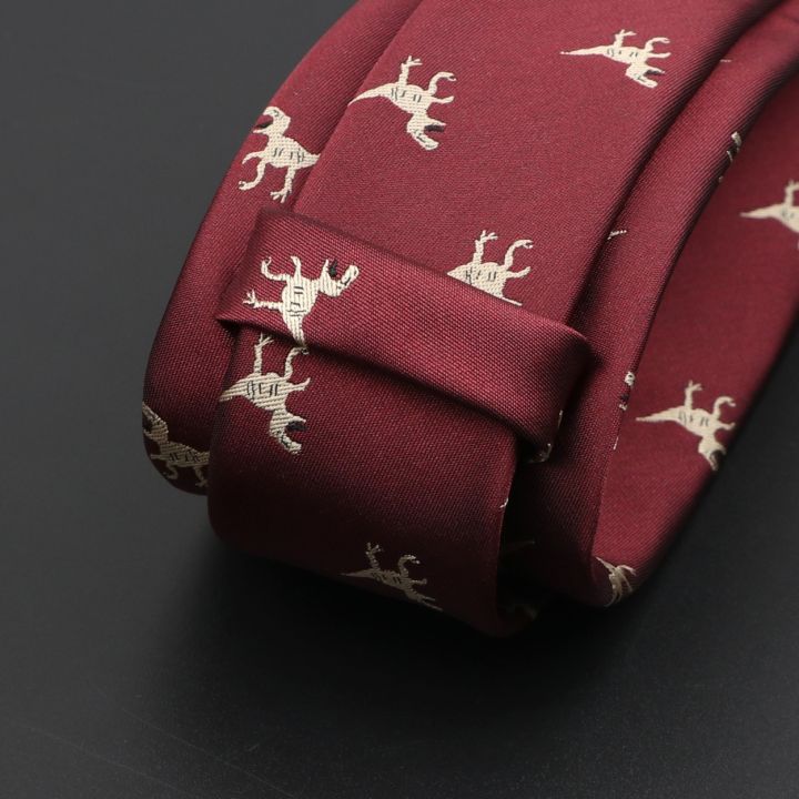 new-men-39-s-casual-ties-dinosaur-insect-pet-pattern-navy-wine-red-polyester-jacquard-ties-6cm-slim-daily-wear-wedding-accessories