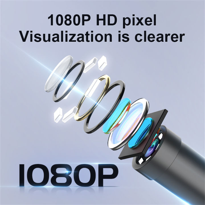 กล้องกล้องเอนโดสโคปแบบกันน้ำ-hd-1080p-4-3นิ้ว-ips-lcd-กล้องเครื่องส่องตรวจดิจิตอล8มม-เลนส์เดี่ยวและคู่กล้องวิดีโอตรวจสอบอุตสาหกรรมขนาด1ม-3ม-5ม-10ม-ท่อสายแข็งสำหรับท่อติดผนังเครื่องยนต์ที่ซ่อมรถ