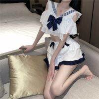 Japan Anime Girl Kawaii Cosplay Costume School Student Sukumizu Bow Open Collar Bandage Bodysuits Female Swimsuit Top Skirt Set