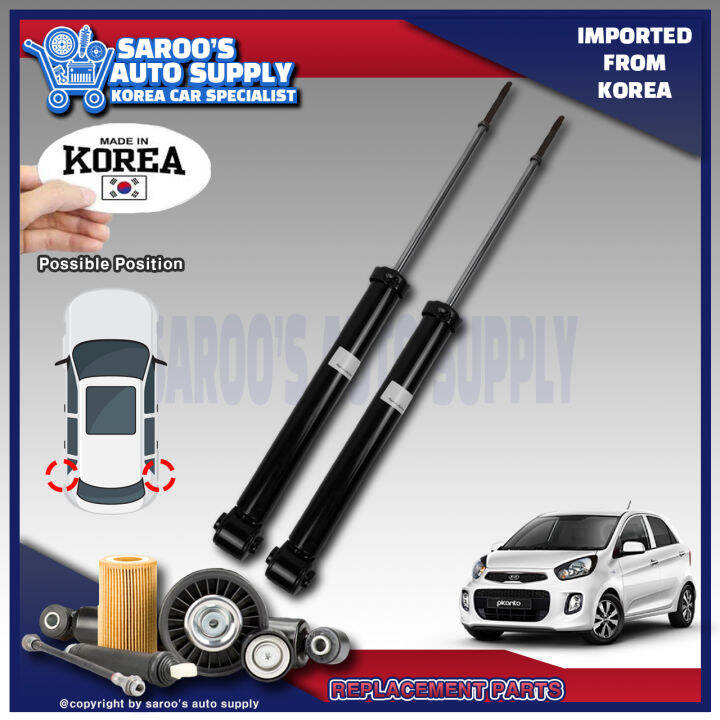 [Rear] Shock Absorber Set For Kia Picanto , 2011-2016 , Made In Korea ...