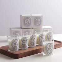 Set transparent scented candles to return sweet atmosphere European romantic candle light indoor lasting clean air and romantic