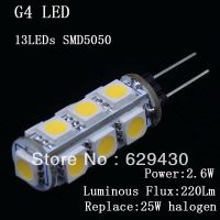 【Booming】 upaxjl Gratis Ongkir 2.5W 120องศา SMD5050 13LEDs 12โวลต์ Led G4หลอดโคมไฟ Led 12 V