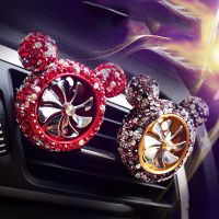 【DT】  hotCute Bling Diamond Cartoon Car Air Freshener Outlet Vent Clip Perfume Solid Diffuser Fragrance Auto Accessories for Girls