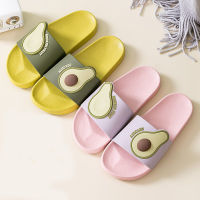 รองเท้าผ้าเบาฤดูร้อนสำหรับผู้หญิง Beach รองเท้าแตะสไลด์ Flip Flops การ์ตูนผลไม้ Avocado หนาด้านล่าง Comfort ผู้ชายคู่รองเท้า ร้อน 1 1 1