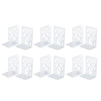 6 Pairs of Book Stand Book Holder Partition Book Shelf Holder Bookend Supports for Organizing Books/Cds