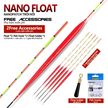 5PCS Fish Floats+5 Buoy Tubes Shallow Water Float Fresh Water Floats  Composite Buoy Fishing Tackle Accessories