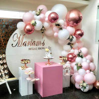 109pcs Pink Chrome Rose Gold Balloon Arch Garland 4D Ballon Wedding Birthyday Baby Shower Party Background Decor Globos Kids To