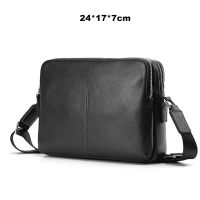 LIENSRO Fashion Business Men Genuine Leather Messenger Bags Promotional Small Crossbody Shoulder Bag Casual Man Bag Cow leather