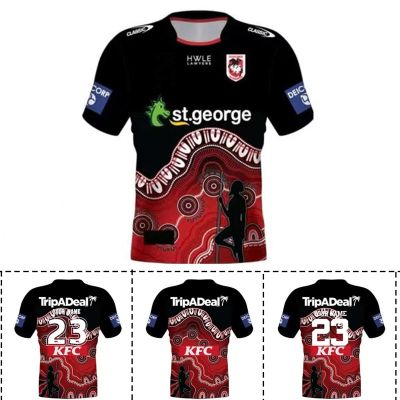 - Size:S-5XL（Print Custom Mens / Jersey Rugby Anzac Name Singlet George [hot]2023 Number） Home / Dragons Illawarra St / Indigenous