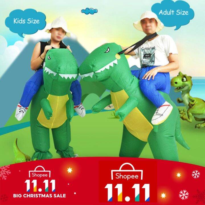 * Decdeal Cute Adult Inflatable Dinosaur Costume Suit Air Fan Operated