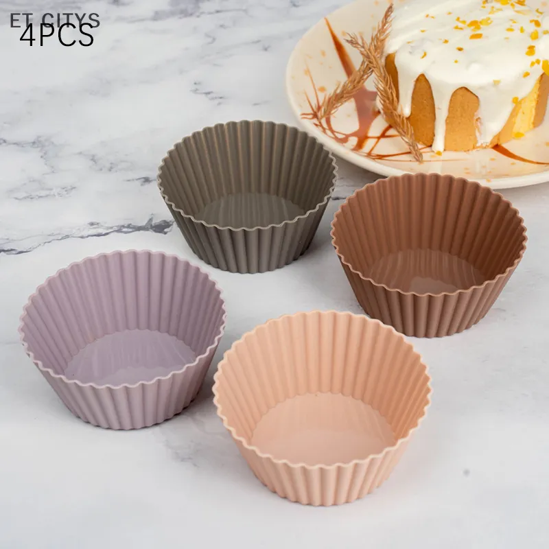 12pcs/Set, Silicone Baking Cups, Reusable Cupcake Liners, Home Cake Molds,  Standard Size Muffin Liners, Dishwasher Safe, Baking Tools, Kitchen Gadgets