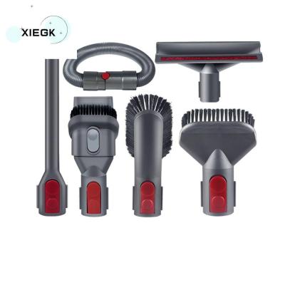 XIEGK อะแดปเตอร์ สำหรับ V11 V10 V12 V8 V7 ไร้สายแบบไร้สาย ชุดเครื่องมือเครื่องดูดฝุ่น แปรงเอียงเอียง แปรงหัวฉีดขนยาว ชิ้นส่วนเครื่องดูดฝุ่นในรถยนต์ หัวฉีดแปรงสำหรับเปลี่ยน อุปกรณ์เสริมเครื่องดูดฝุ่น หัวดูด