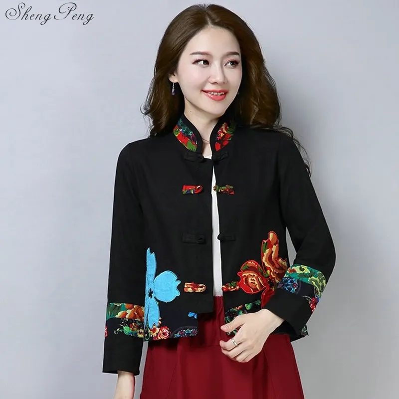 Available】 Traditional Chinese Clothing For Women Cheongsam Top Mandarin  Collar Womens Tops And Blouses Oriental China Clothing V1362 | Lazada  Singapore