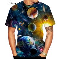 New Mens and Women T-shirt Beautiful Starry Sky Top 3D Printing Short-sleeved Summer Round Neck tShirt Fashion Streetwear top