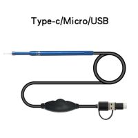 3 in 1 USB Endoscope HD Visual Ears Cleaning Earpick Spoon 6 LED Light Ear Cleaning Massage Tool