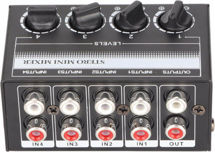 estink-4-channel-mixer-metal-cx400-4-channel-passive-mixer-portable-professional-stereo-mini-audio-mixer-for-recording-studio-console-stage-small-club-mixing-instruments-black