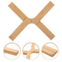 Ajigo【Hot Sale】 ไม้ Trivet Cross Pans Holder ไม้ไผ่ Placemat Table Plate ที่วางชาม Pad พับได้