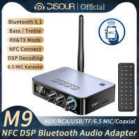 DISOUR ตัวรับสัญญาณ5.1บลูทูธ NFC 3.5Mm AUX RCA สเตอริโอไร้สายอะแดปเตอร์สำหรับเพลง FM วิทยุ U Dis/ บัตรผู้เล่นทีเอฟด้วยรีโมท IR รองรับคาราโอเกะ