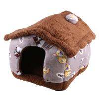 Tiny Dog Plush House ที่ถอดออกได้ Breathable Warm-Keeping นุ่มพับสัตว์เลี้ยง Sleeping Cave Wind Proof สบาย Puppy Bed