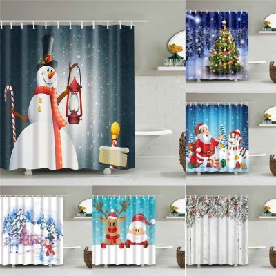 【CW】❣  Shower Curtains Claus Polyester Curtain Cortina Baño