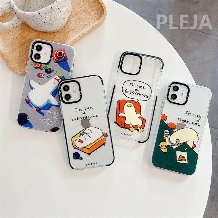 16-digits-ตลกป่วยของทุกอย่างเป็ดกรณีโทรศัพท์สำหรับ-iphone-13-12-11-pro-max-x-xr-xs-max-7-8บวกปกอ่อนล้างกรณีการ์ตูนน่ารัก