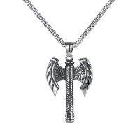 《 DTOU Fashion 》 DARHSEN แฟชั่นเครื่องประดับชายชายขวาน Labrys สร้อยคอจี้สแตนเลสกล่อง Chain Party Gift