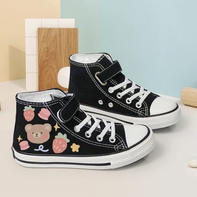 ☈✣  Ms summer shoes handpainted graffiti high light for Velcro shoes joker campus wind ms thin kind of canvas shoes