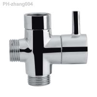 3Way T Shape Diverter Shut Off Valve Shower Toilet Bidet Sprayer Water Adapter for Bathroom Shower Pipe Diverter Converter Valve