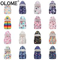 （Good baby store） OLOME Autumn Children Vest Thermal Girls Hooded Vest Floral Kids Puffer Waistcoat Warm Boys Outwear Toddler Sleeveless Jacket