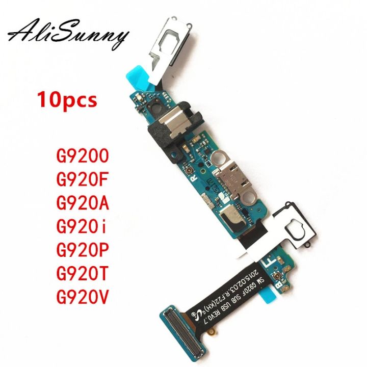 Alisunny 10ชิ้นสายเคเบิ้ลยืดหยุ่นสำหรับชาร์จ Samsung Galaxy S6 G920f G920a G920t G920v G920i G9200 Usb สายแพตัวเชื่อมต่อ