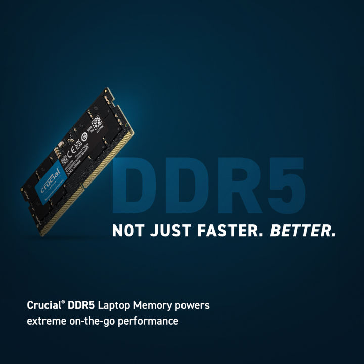 crucial-8gb-ddr5-4800-sodimm-ram-cl40-16gbit-แรมสำหรับโน๊ตบุ๊ค-ของแท้-ประกันศูนย์ตลอดอายุการใช้งาน