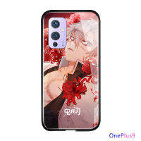 UCUCเคสมือถือ เคสโทรศัพท์ เคสOnePlus 9 OnePlus9กันกระแทกอะนิเมะสำหรับหญิง Demon Slayer เคสโทรศัพท์ Kimetsu ไม่มี Yaiba Tanjirou Nezuko Glossy กระจกเทมเปอร์ปลอก