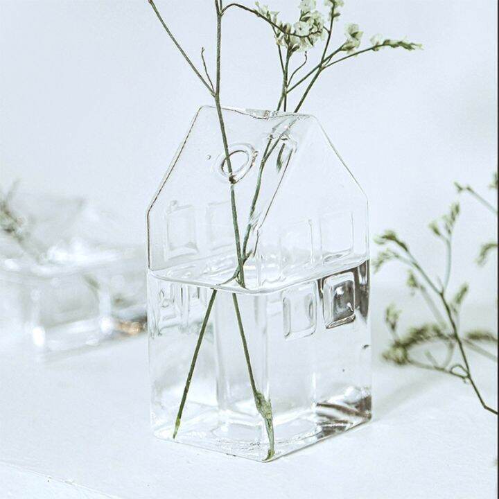 house-shape-glass-vase-flower-pot-flower-basket-flower-vase-decoration-home-nordic-decoration-dried-flower-hydroponic