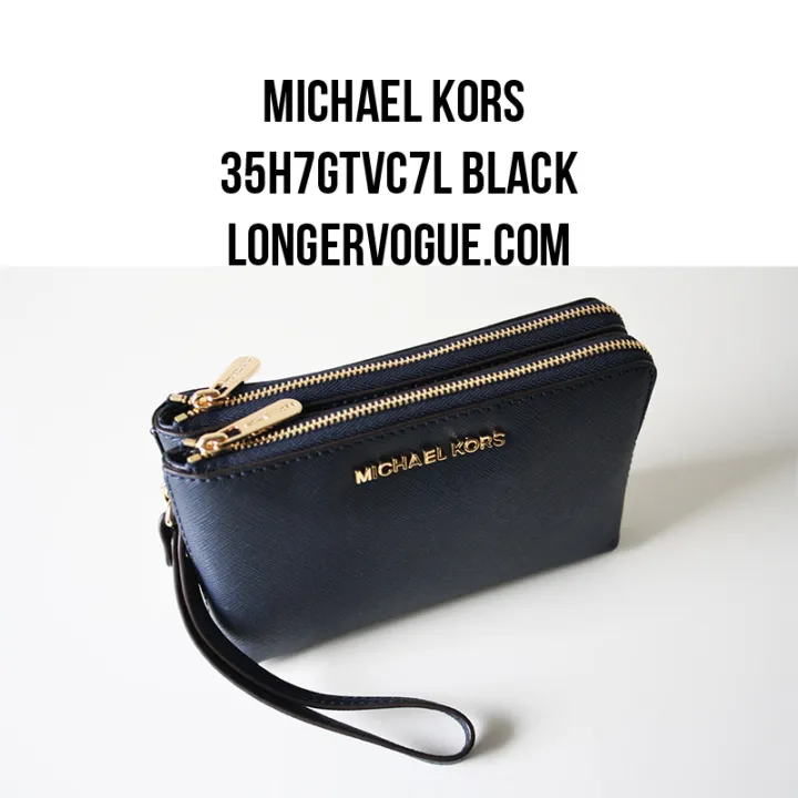 MK Michael Kors Jet Set Travel Leather LG Double Gusset Wristlet Purse  Wallet 35H7GTVC7L Gift Idea LongerVogue | Lazada Singapore