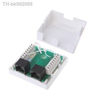 ❁✈ RJ45 Junction Box CAT5e Network Connector 2 Port Desktop Extension Cable Box