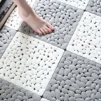 ☽✣ 1pc Non-slip Bath Mat Waterproof Rug Bathroom Carpet Anti Slip Suction Feet Massage Cushion Pad Toilet Splicing Floor Shower Mat